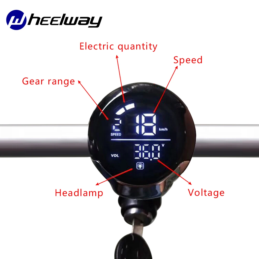Дроссель скутера электрические комплектующие дверного замка 24 В/36 В/48 В/60 в с ЖК-экраном кодовый счетчик мощности Дисплей дроссельной заслонки скорость G