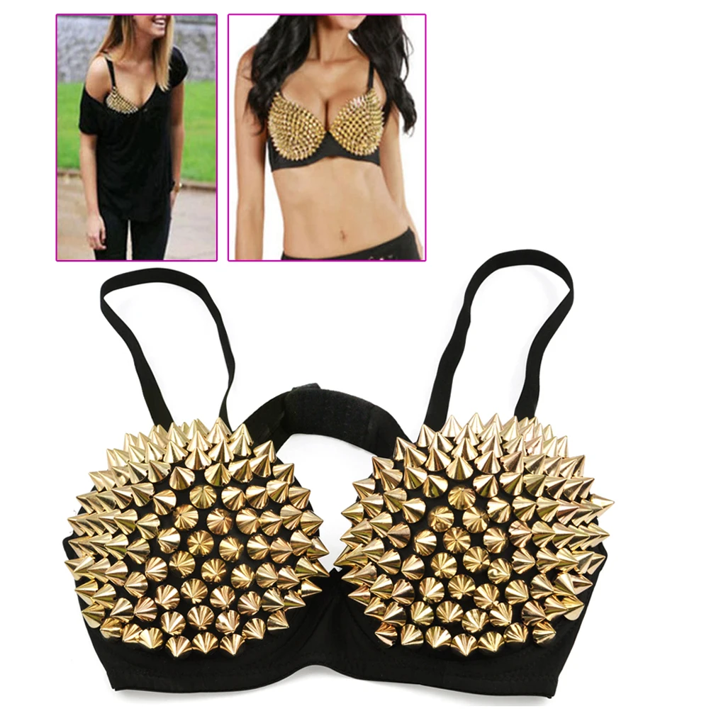 metallic gold bra