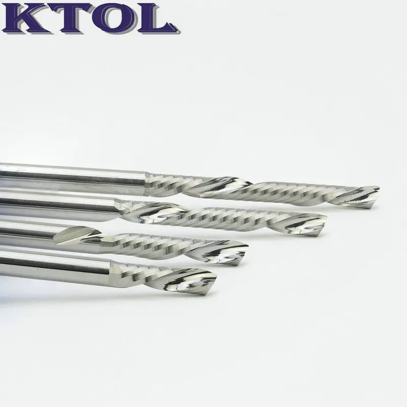 left spiral cutter 1 flute end mill tungsten carbide milling cutter set_1