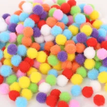 Serena artesanato diy 10/15/20/25/30mm multicor pompom decoração de casamento boneca bola de pele costura em acessórios de pano