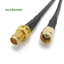 RP SMA Male to RP SMA Female Connector with RG58 RF Coaxial Cable RP-SMA Low Loss Pigtail Antenna Cable 1M 3M 5M 8M 10M 12M 15M