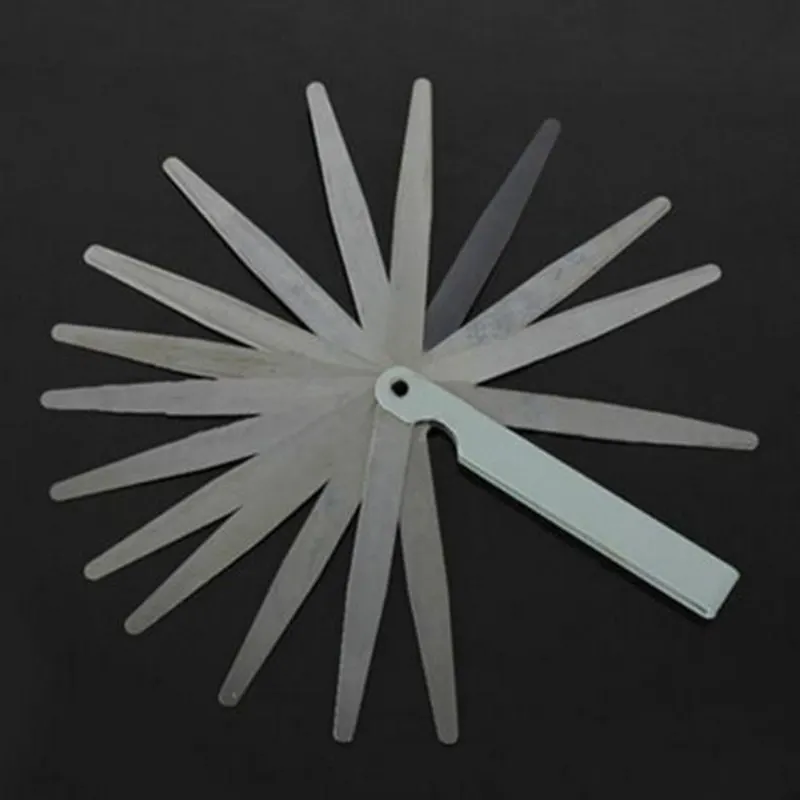 Hot 17 Blade Metric Feeler Gauge 0.02-1.00mm Gap Filler Thickness Measurement Tool