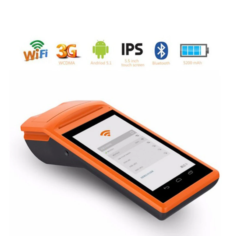 SENMON الروبوت البسيطة طابعة حرارية بي او اس الباركود ماسحة محطة pos المحمولة سماعة لاسلكية تعمل بالبلوتوث Wifi PDA 3G توزيع