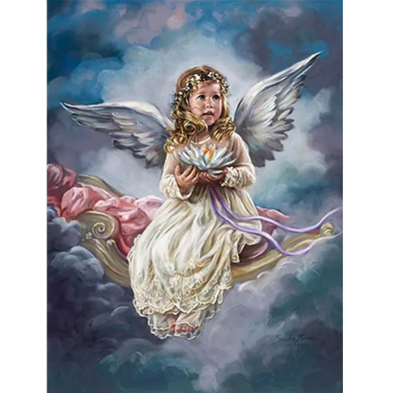 

Frameless Diy Paintings By Numbers Oil Painting Wall Decor Painting On Canvas For Home Decoration Angel Picture