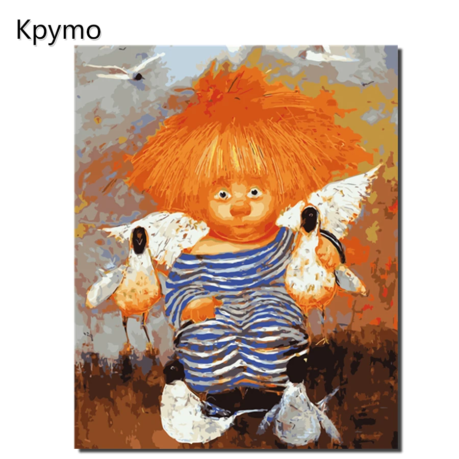 

Painting By Numbers Frameworks coloring by numbers Pictures Home Decor canvas painting by number Decorations Modular sunny angel
