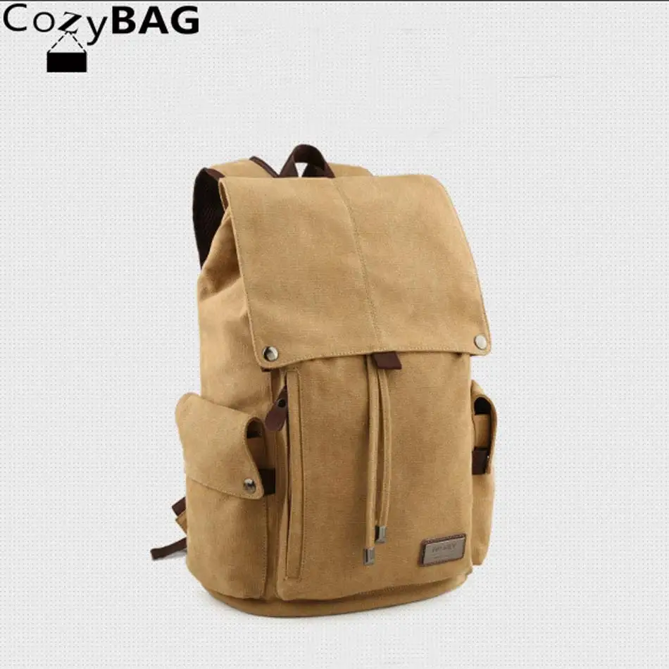 

2017 Vintage Canvas Travel Backpacks For Summer Vacation Laptop Backpack Preppy Style For College Stuents School Bag
