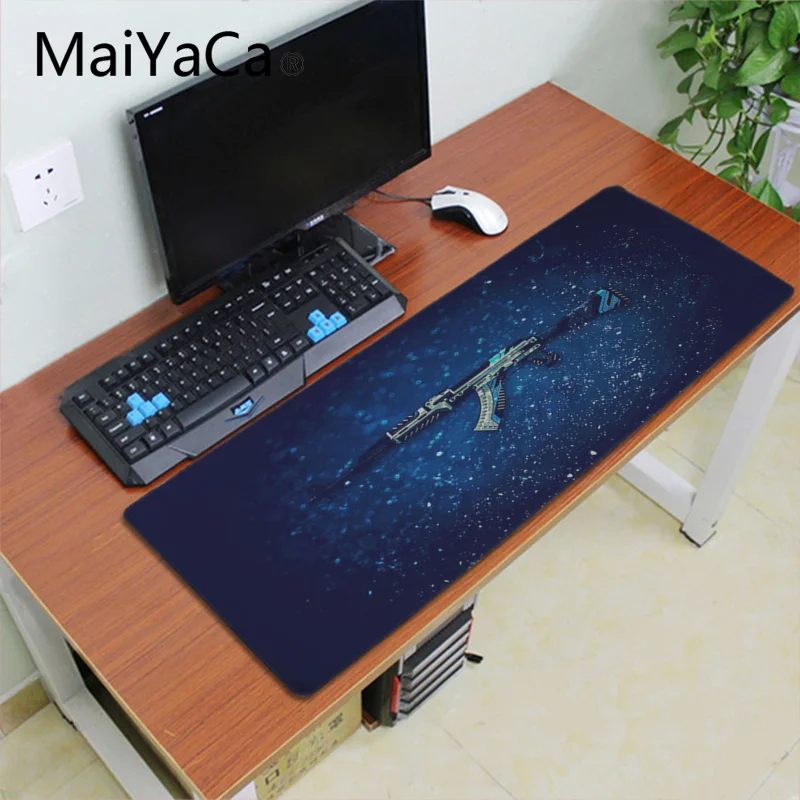 Maiyaca cs go пистолет резиновая мышь прочный коврик для мыши на стол игровой коврик для мыши для ПК ноутбук большой коврик для мыши геймер Настольный коврик - Цвет: Lock Edge 30X90cm
