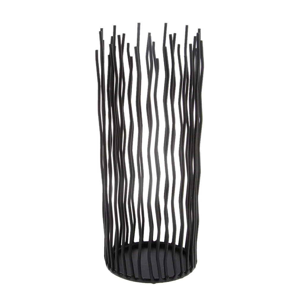 Elegant Tealight Candlestick, Table Decoration For Parties And Celebrations Height: 25 Cm Black