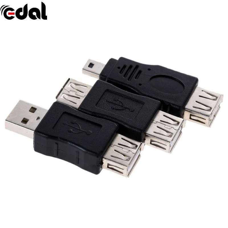 

10pcs OTG 5 Pin F/M Changer Adapter Converter USB Male To Female Micro Mini Plug For Computer Tablet Pc Mobile Phone Access
