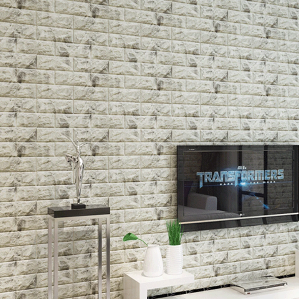 DIY самоклеющиеся 3D кирпичные настенные наклейки Декор для гостиной пена водонепроницаемое покрытие для стен обои для ТВ фон детская комната