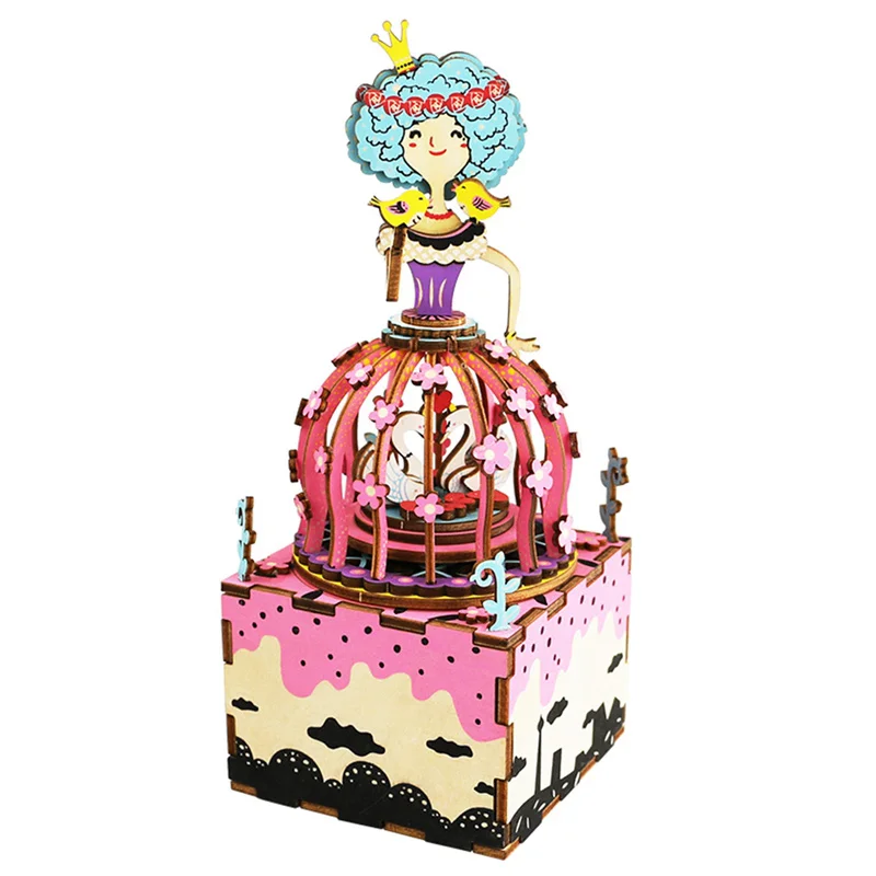 DIY деревянная музыкальная шкатулка карусель домашний декор День рождения фестиваль подарок для девушки женщины 24 типа - Цвет: P