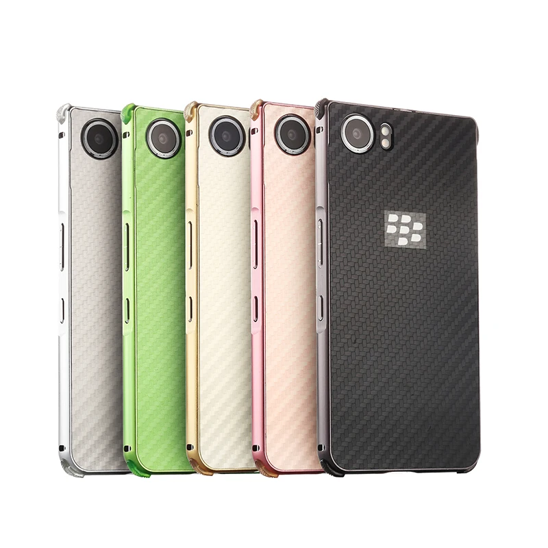 

Luxury Aluminum Metal Frame Case For BlackBerry KEYone Carbon Fiber Back Cover for BlackBerry KEYone DTEK70 Phone Case 4.5''
