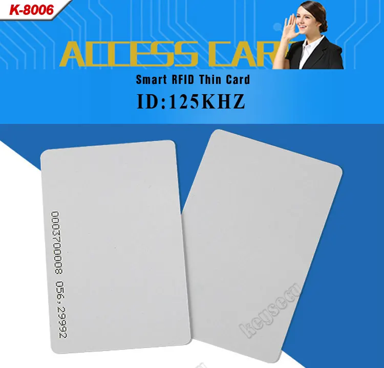 Free Shipping Proximity Smart RFID Card 125KHZ TK4100 EM ID Card EM4100 ISO Standard For Access Control System 1