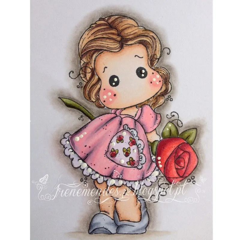 

Girl Transparent Clear stamp and cutting dies DIY Silicone Seals Scrapbooking /Card Making/Photo Album Decoration