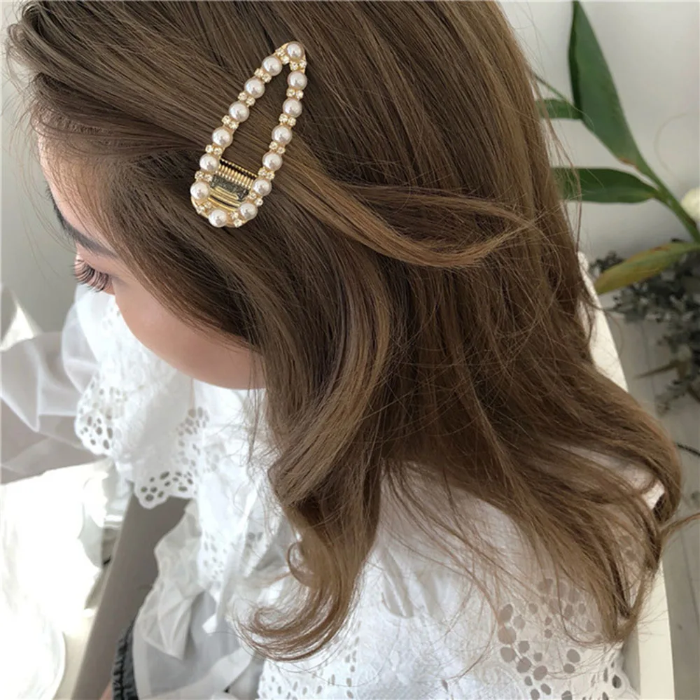 2019 Fashion Pearl Beads Hair Clip Barrette Handmade Stick Hair Clips Hairpin For Girls Hair Accessories Styling Tool