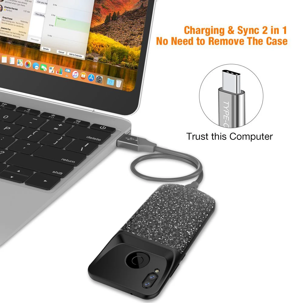 4700mAh Portatil Mobile Charger Portable Extra Battery For huawei p20 lite Power bank Pack Charging Case Cover Luxmo (8)