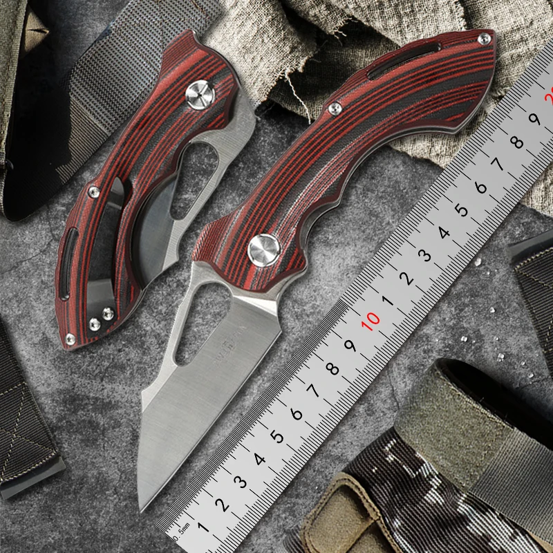 

TWO SUN TS47 folding Knife Army Hunting D2 blad 60hrc Hardness Survival Knives Essential tool For Self-defense Outdoor G10 EDC