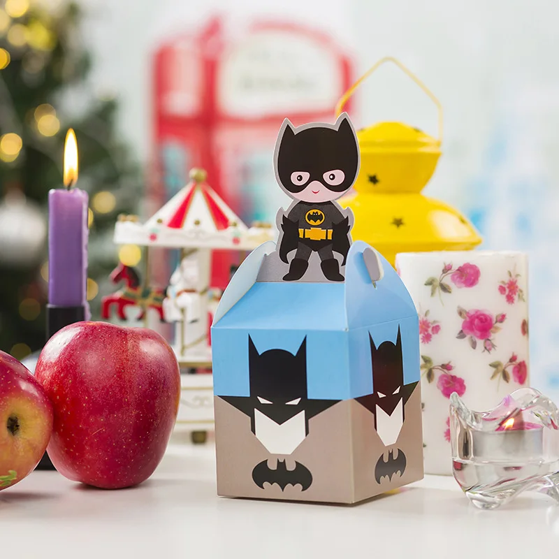 Вечерние коробки для конфет с героями мультфильма «мстители», подарочные коробки для дня рождения, рождественские коробки для конфет и яблок
