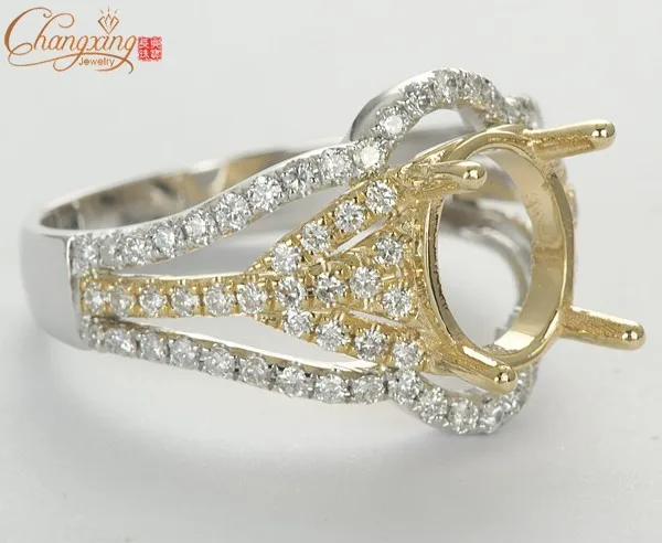Brilliant Pendant Diamond Semi Mount 10k White Gold 16x12mm Pear Jewelry Wedding