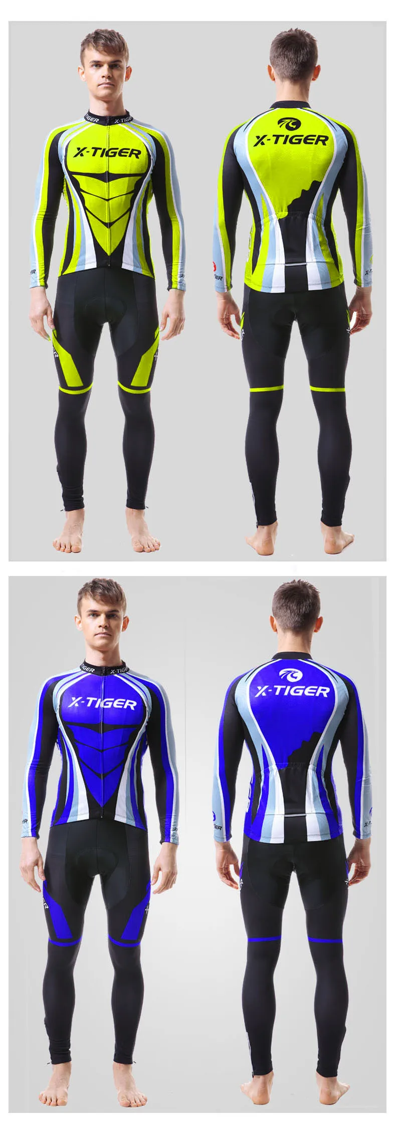 X-Tiger зимний комплект из термофлиса для велоспорта Maillot Ropa Ciclismo теплая велосипедная одежда комплект для велоспорта