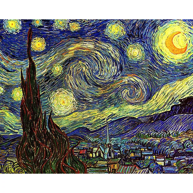 5D DIY Diamond Embroidery Van Gogh Starry Night Diamond Painting Cross