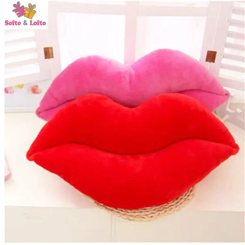 Artificial sweet kiss pillow cushion sexy lips mouth plush sofa toy