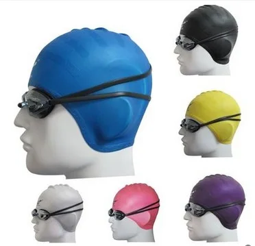 

SBART Silicone Swimming Cap Women Waterproof Ear Swimming Caps Adults Professional Ear Protection Sports Swimming Caps Free Size