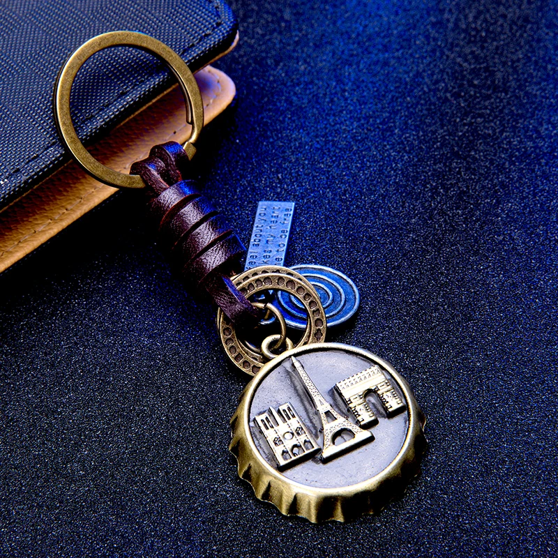 

Multiple Leather Keychain Keyring Cap Pendant Suspension Key Chain Charms for Keys Car Keys Accessories Keychain on a Bag