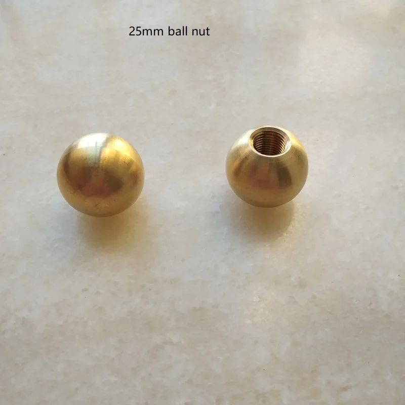 4pieces/lot D25x23mm Brassball Nut With M10*1.0pitch Thread Decorative