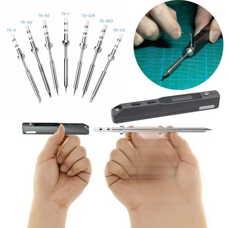 

TS100 Mini Portable Electric Soldering Iron Seven Kinds Of Heater Tip