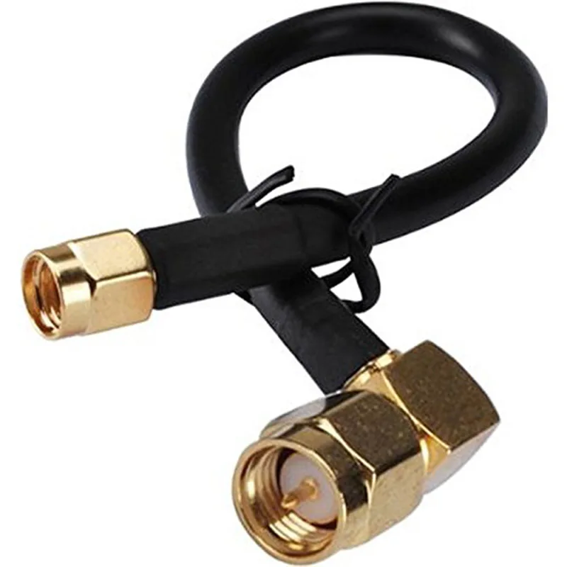 

ALLISHOP SMA Male Right Angle To RP SMA Male RG58 Pigtail Cable 5m For Wireless Router Less Loss