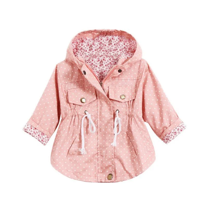 

Autumn/Spring Girls Coats Long Sleeve Baby Girl Printed Jacket Fashion hooded Print Kids Outerwear & Coats Children Clothing