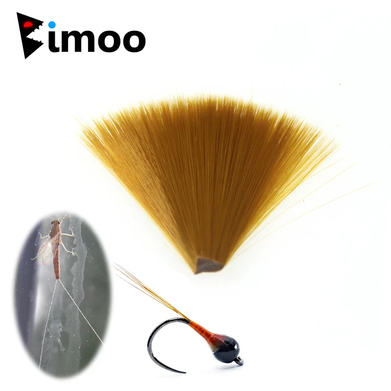 Bimoo Fine Diameter Brown Nylon Tapered Floating Fly Tying Mayfly Tail Fiber Perdigon Nymph Tails Fly Tying Material 10 optional colors ghost hair fly tying fine translucent synthetic hair highly mobile tying material for wings tails and bodies