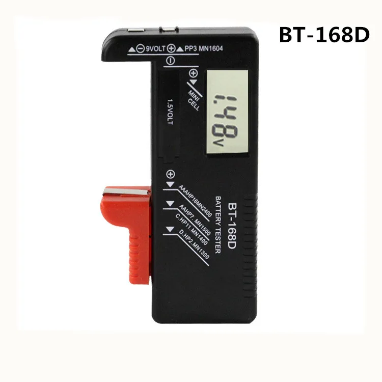 BT168D цифровой тестер емкости батареи ЖК-дисплей BT-168D проверки для 9 в 1,5 в AA AAA батареи C D
