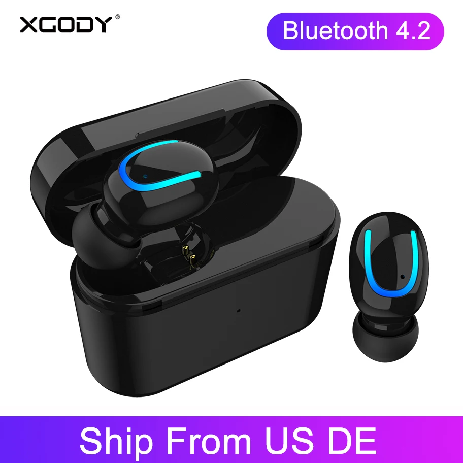 

XGODY Q26 Single Wireless Earphone Bluetooth 4.2 HIFI Noise Cancelling Bluetooth Headphone Earbud With Mic For iphone xiaomi