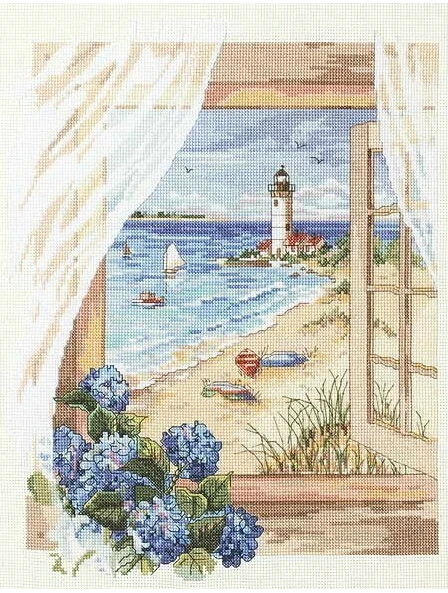 Patterns 14ct Counted Cross Stitch Kit Landscape Window Scenes Seaside Cross Stitching Embroidery Wall Painting Decoration Counted Cross Stitch Kits Cross Stitch Kitscounted Cross Stitch Aliexpress