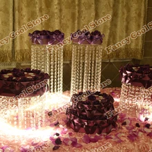 4 шт./лот большой размер свадебный стол центральный Свадебный акриловый Хрустальная подставка для торта 4 шт. разные размеры Хрустальная подставка для торта 04D2