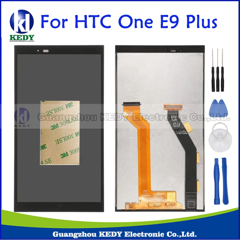 

For HTC One E9+ / One E9 Plus TD-LTE E9px E9pt A55 Black Full LCD DIsplay Touch Screen Digitizer Replacement Assembly +Tools