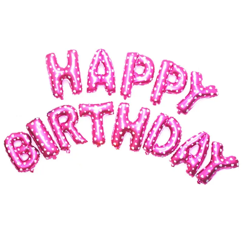 Воздушные шары с надписью "с днем рождения", воздушные шары из фольги цвета розового золота, украшения для дня рождения, детские игрушки, вечерние шары - Цвет: 1SET pink set
