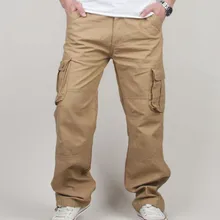 Большие размеры 30-44, мужские брюки-карго высокого качества, повседневные мужские штаны с несколькими карманами, военные, военные, тактические, длинные, полная длина, брюки