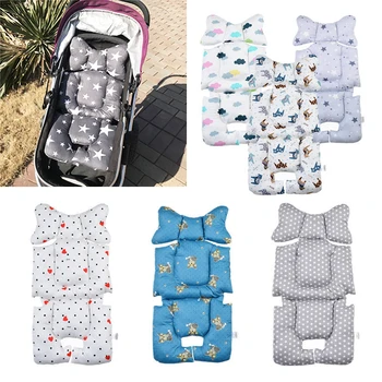 

Thick Stroller Cotton Cushion with Headrest Cartoon Car Seat Pad For Kids Infant Stroller Cushion Winter Stroller Accessories