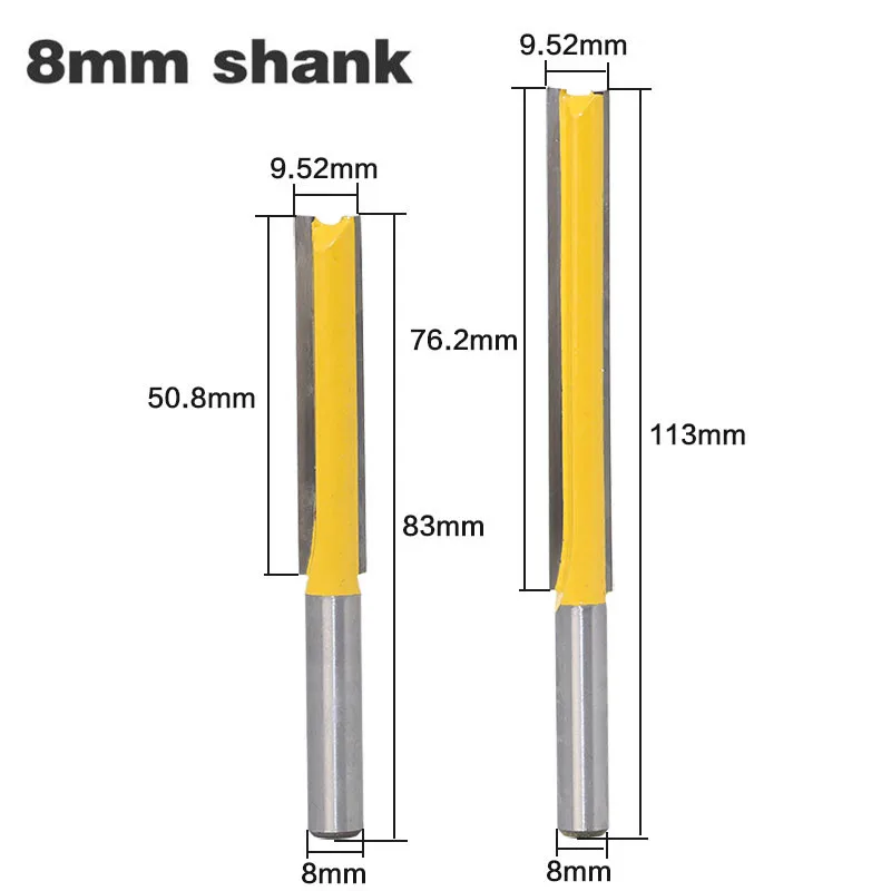 1pc 8mm Shank high quality Straight/Dado Router Bit 1/8" Diameter Wood Cutting 1pc 8mm Shank high quality Straight/Dado Router Bit 1/8" Diameter Wood Cutting
