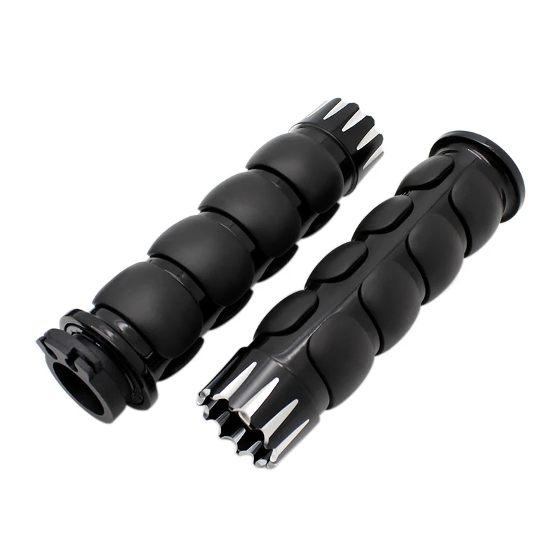 Nordson 25MM Rubber Porous Carved Motorcycle Handle Grips for Harley Sportster XL883 Dirt Bike Motocross Hand Grips Handgrips