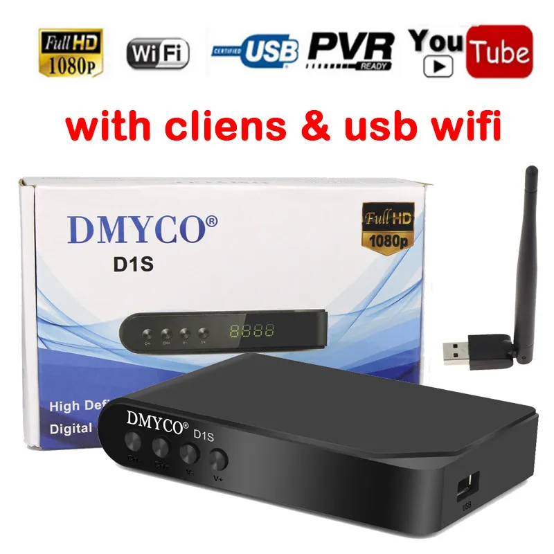 

Satellite TV Receiver D1S HD DVB-S2 decoder D1S HD 1 Year Europe clines With USB Wifi Youtube Ship From Spain better than V7