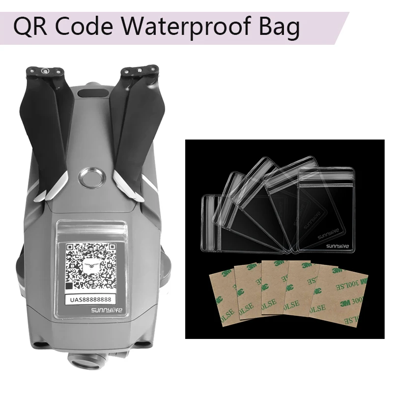 5pcs universal QR code waterproof protection bag protective case drone cover for DJI mavic 2/mavic pro/air/spark/phantom 3 4 | Электроника