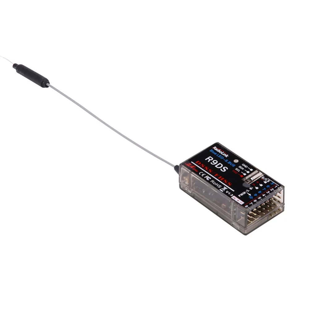 

RadioLink R9DS 2.4Ghz RC Receiver SBUS PWM Accessories For AT9 AT9S AT10 AT10II RC Transmitter Mini Remote Control Receiver