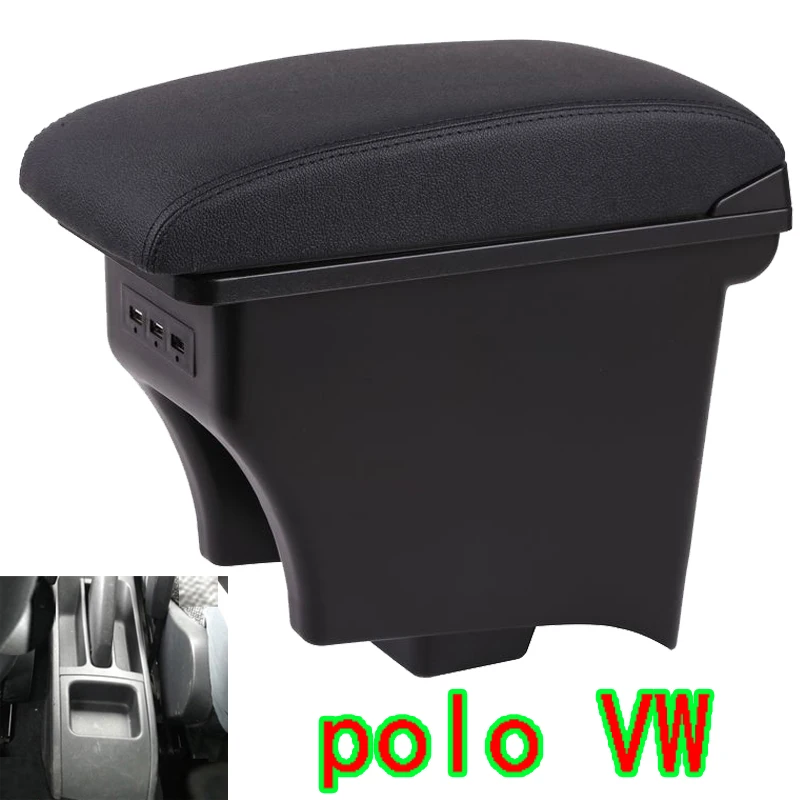 

for polo Car armrest box Volkswagen pineapple armrest box POLO One-piece double layer With USB can be charged