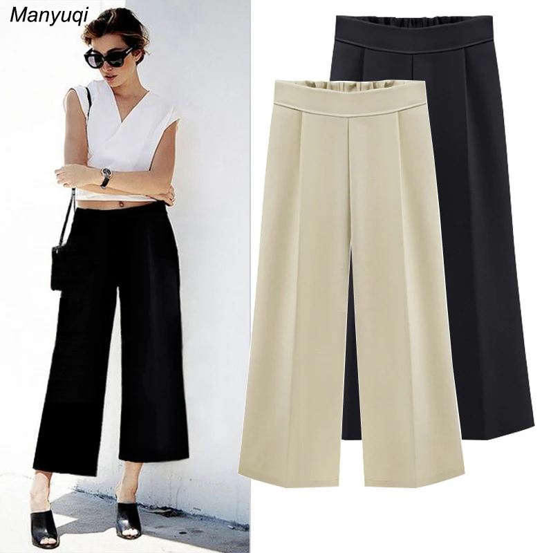 Summer women's plus size pants height waist straight ankle