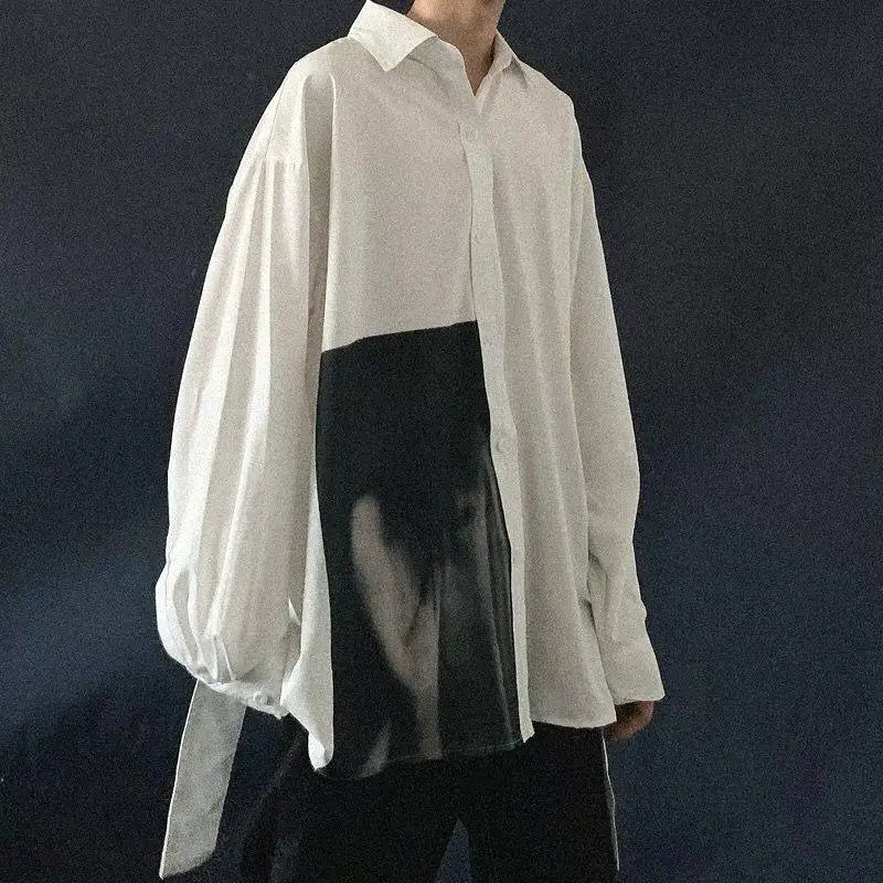 Oversized Men Shirts Coat 2018 Mens Long Sleeve Retro White Shirts Male Korean High Quality Jackets Casual High Street Shirt Men Oversized Men Shirts Coat 2018 Mens Long Sleeve Retro White Shirts Male Korean High Quality Jackets Casual High Street Shirt Men