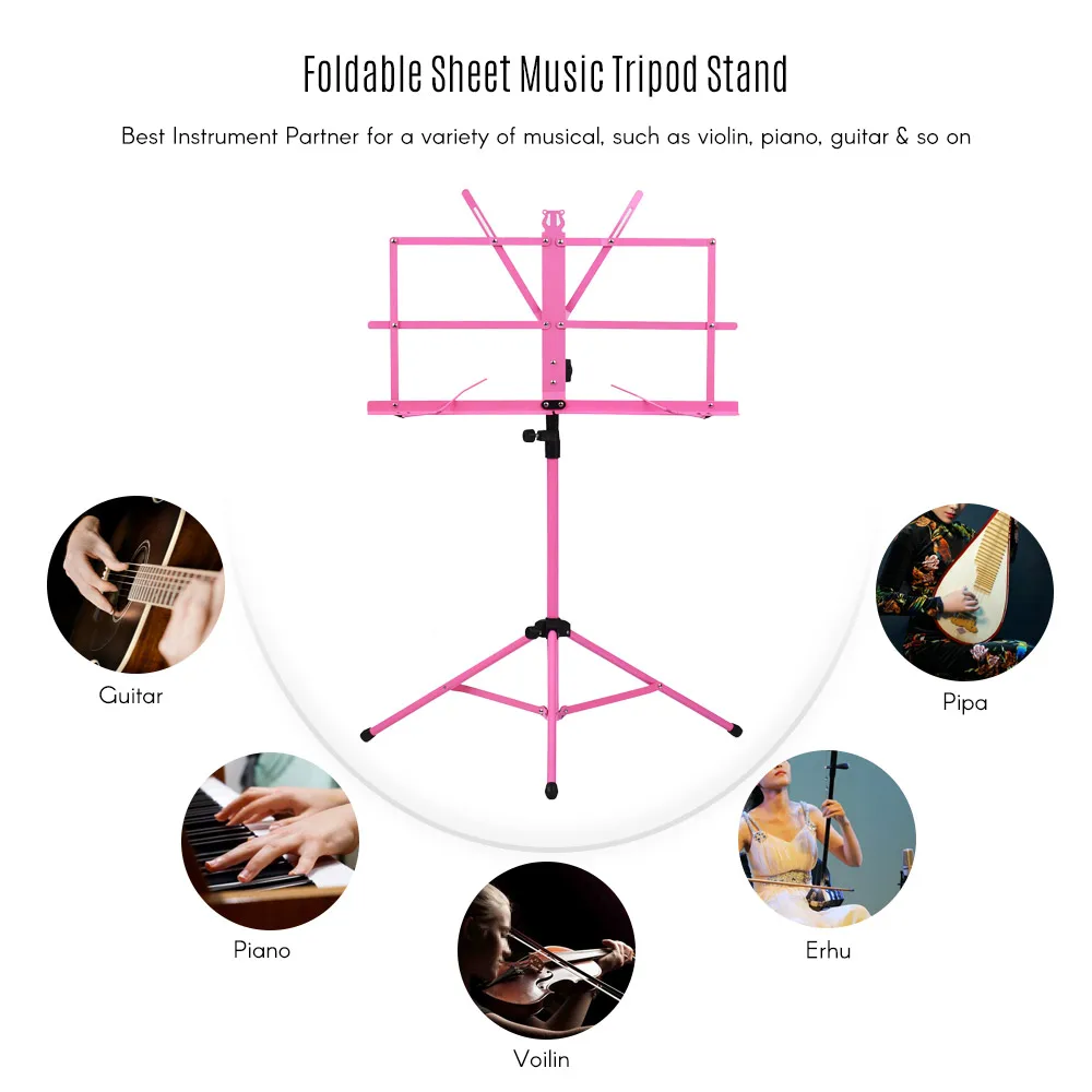 Складной лист музыкальный штатив подставка держатель легкий с водонепроницаемой сумкой для скрипки фортепиано гитара музыкальное представление